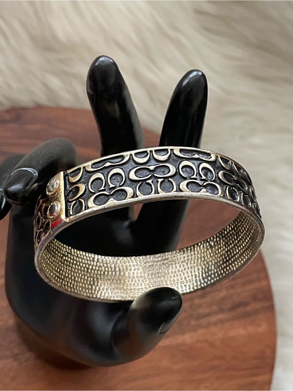 COACH Vintage Signature C Metal Bangle Bracelet - Picture 1 of 8